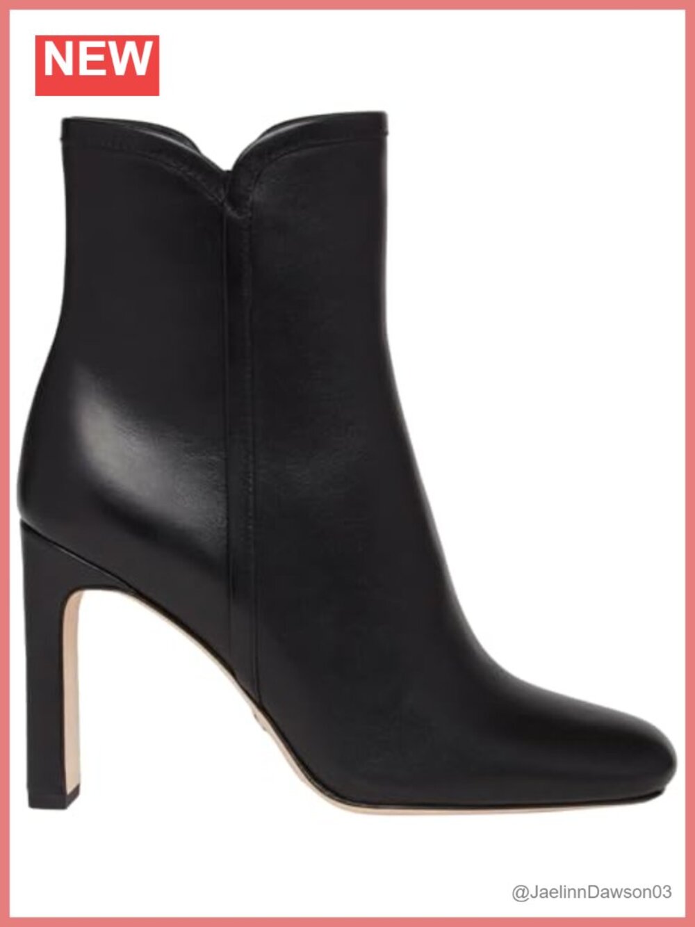 Kaya Ankle Boot High Heel Dress Bootie Black Leather